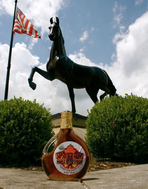 syrup with horse statue