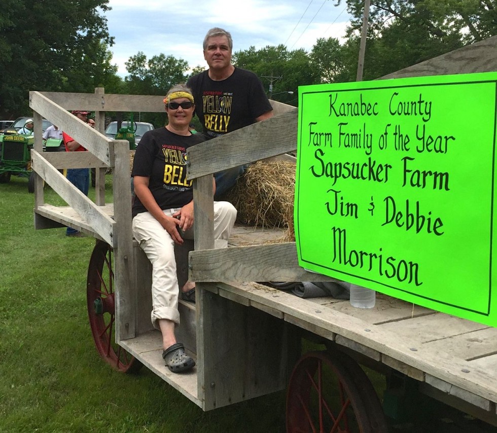 jim and debbe in the mora parade