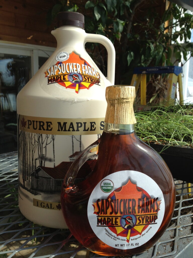 maple syrup jug and bottle